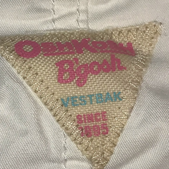 OSH KOSH B’GOSH WHITE OVERALL SHORTS 9 M - Picture 7 of 12